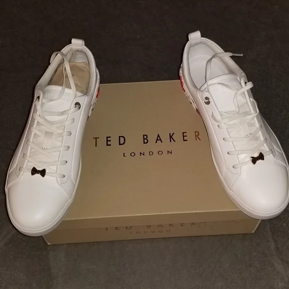 Ted Baker LONDON Sneakers. Size 10. White/Floral at the sole - Picture 3 of 8
